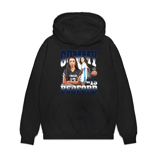 Longwood - NCAA Women's Basketball : Gummy Bedford - Collage Premium Hooded Sweatshirt-0