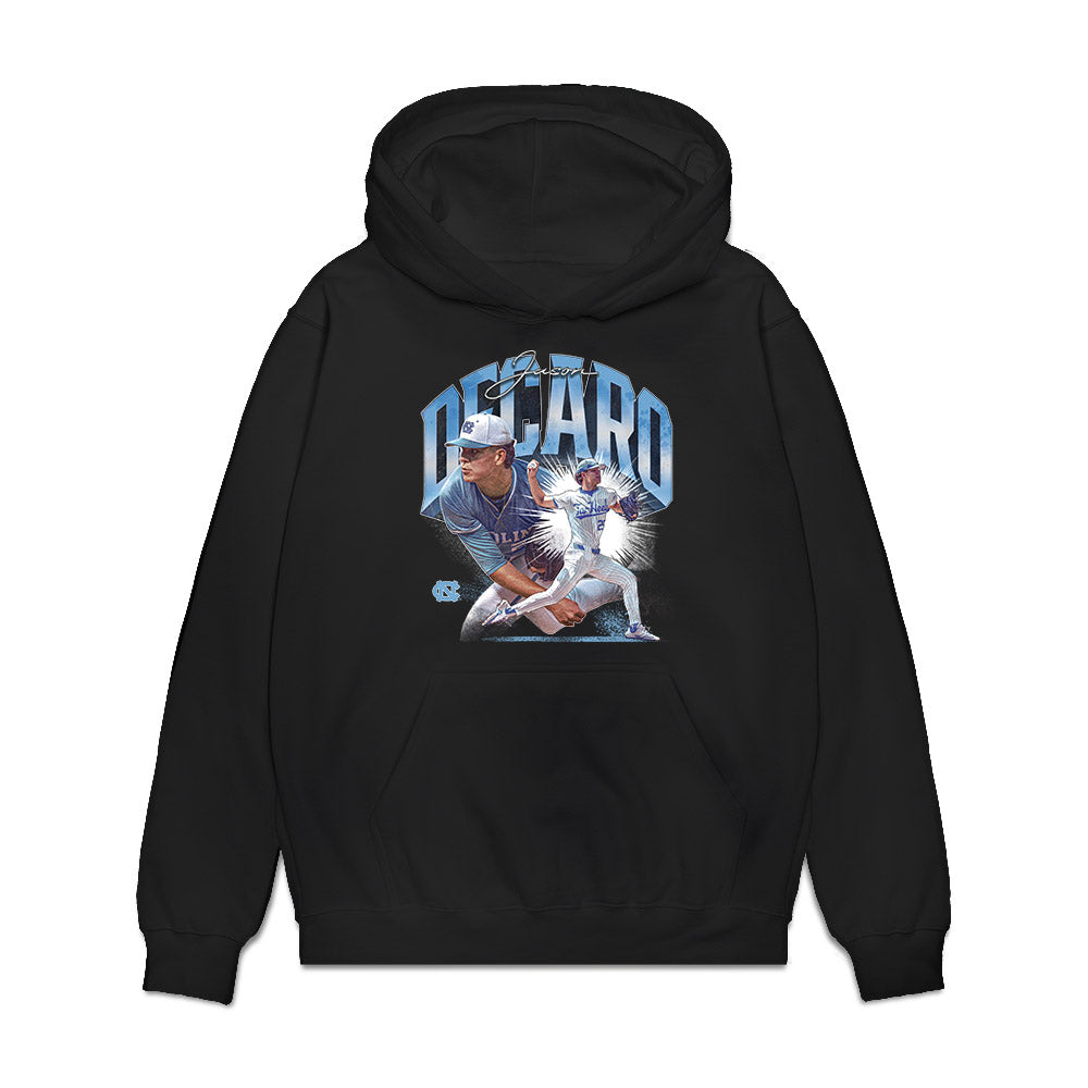 UNC - NCAA Baseball : Jason DeCaro - Premium Hooded Sweatshirt-0