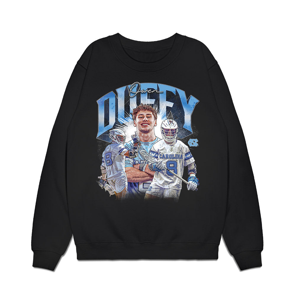 UNC - NCAA Men's Lacrosse : Owen Duffy - Collage Premium Crewneck Sweatshirt-0