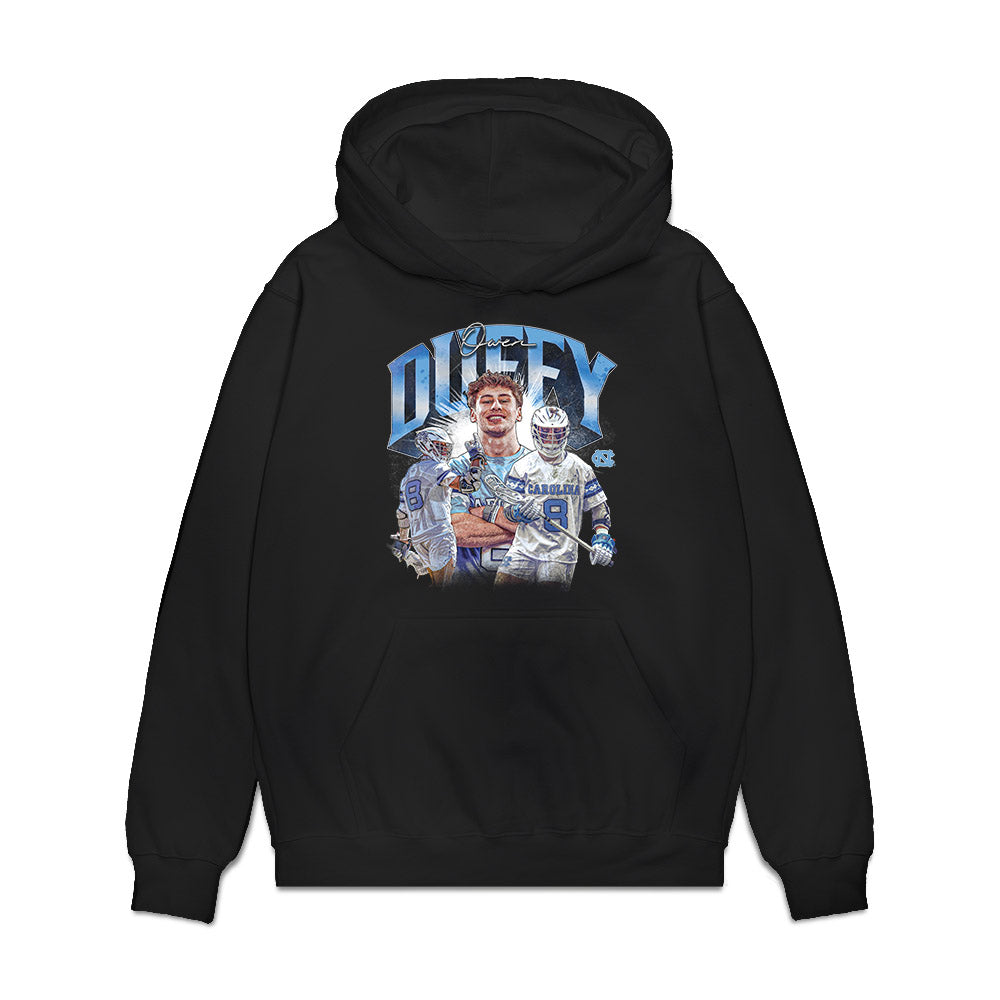 UNC - NCAA Men's Lacrosse : Owen Duffy - Collage Premium Hooded Sweatshirt-0