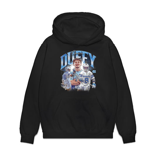 UNC - NCAA Men's Lacrosse : Owen Duffy - Collage Premium Hooded Sweatshirt-0