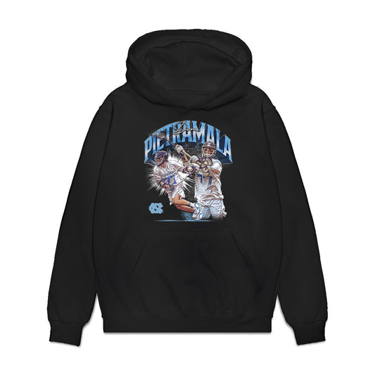 UNC - NCAA Men's Lacrosse : Dominic Pietramala - Collage Premium Hooded Sweatshirt-0