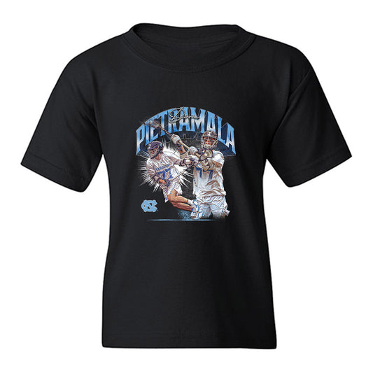UNC - NCAA Men's Lacrosse : Dominic Pietramala - Collage Youth T-Shirt-0