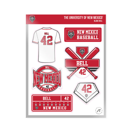 New Mexico - NCAA Baseball : Blake Bell - Sticker Sheet-0
