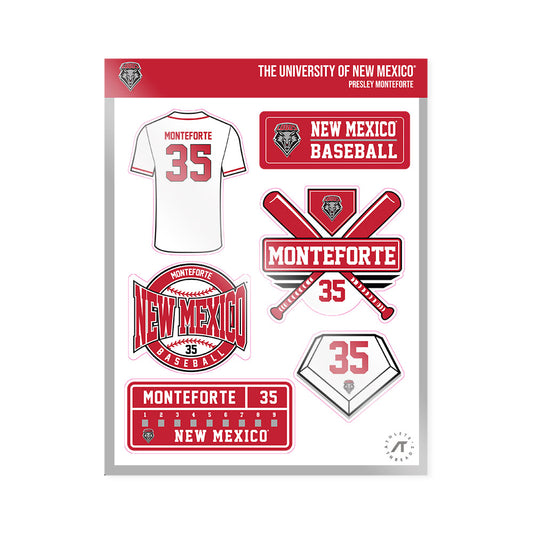 New Mexico - NCAA Baseball : Presley Monteforte - Sticker Sheet-0