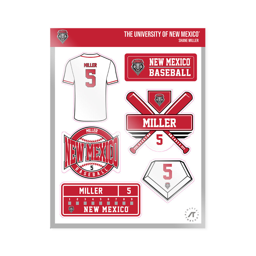 New Mexico - NCAA Baseball : Shane Miller - Sticker Sheet-0
