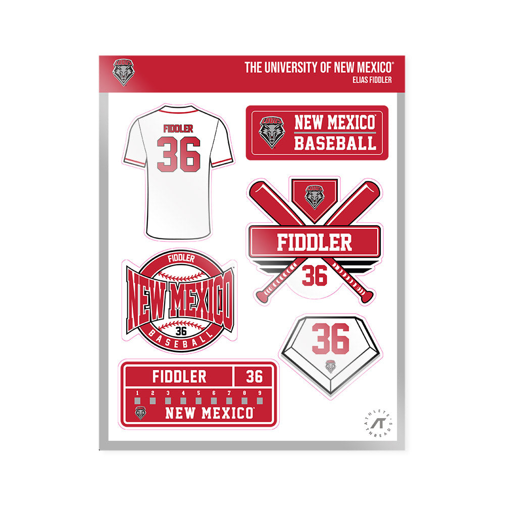New Mexico - NCAA Baseball : Elias Fiddler - Sticker Sheet-0