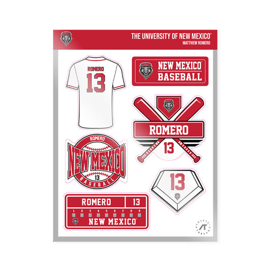 New Mexico - NCAA Baseball : Matthew Romero - Sticker Sheet-0