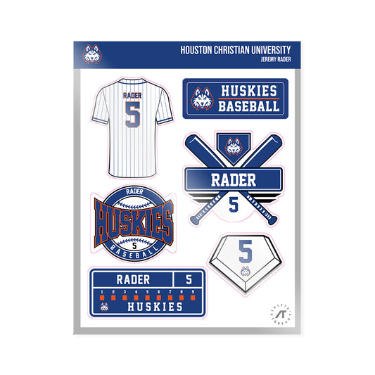 HCU - NCAA Baseball : Jeremy Rader - Sticker Sheet-0