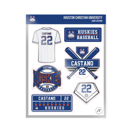 HCU - NCAA Baseball : Louis Castano - Sticker Sheet-0