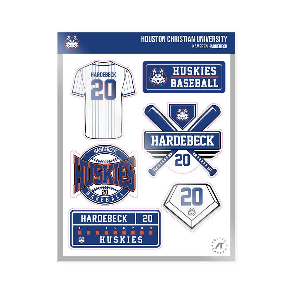 HCU - NCAA Baseball : Kameren Hardebeck - Sticker Sheet-0