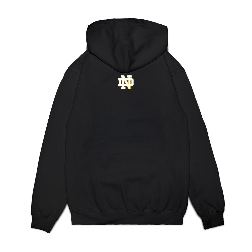 Notre Dame - NCAA Men's Lacrosse : Jordan Faison - Collage Premium Hooded Sweatshirt-1
