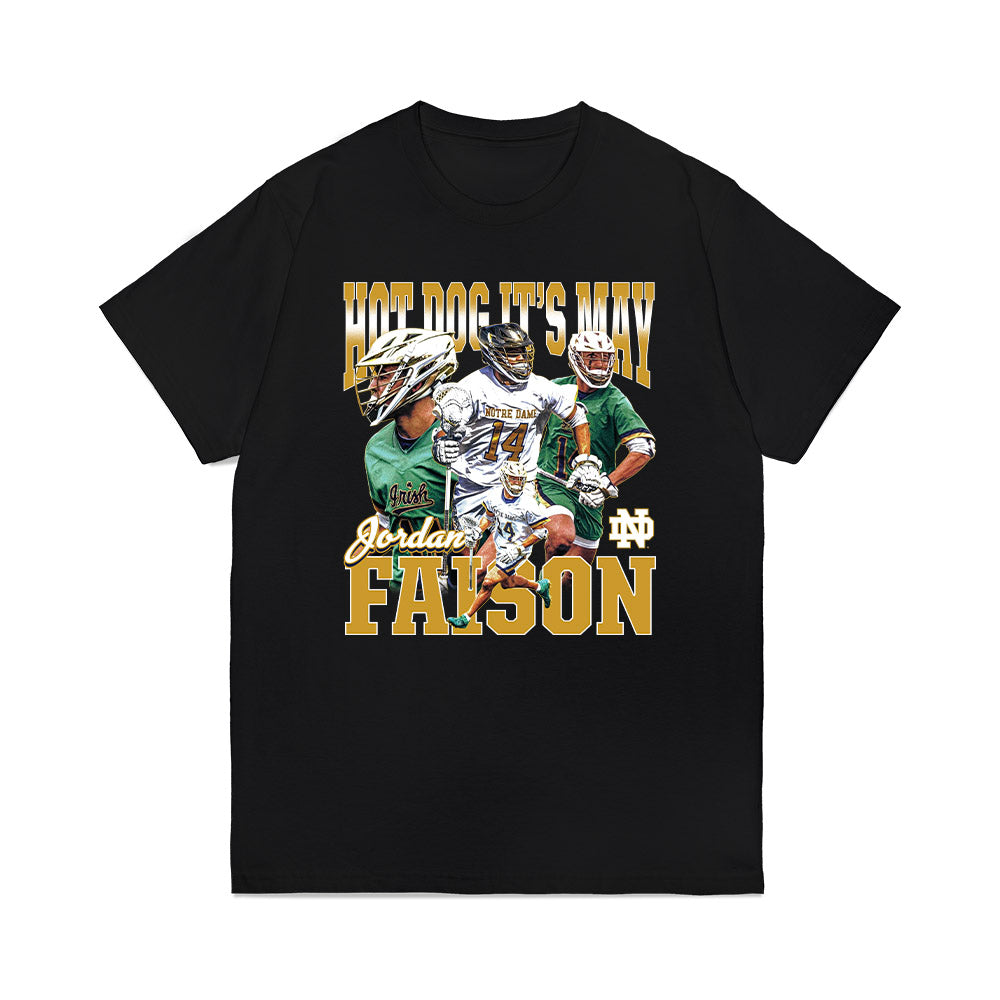 Notre Dame - NCAA Men's Lacrosse : Jordan Faison - Collage Premium T-Shirt-0