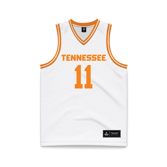 Tennessee - NCAA Men's Basketball : Gavin Paull - White Basketball Jersey-0