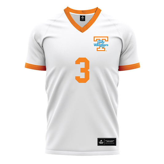 Tennessee - NCAA Women's Soccer : Devin Davis - White Soccer Jersey-0