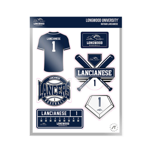 Longwood - NCAA Baseball : Nathan Lancianese - Sticker Sheet-0