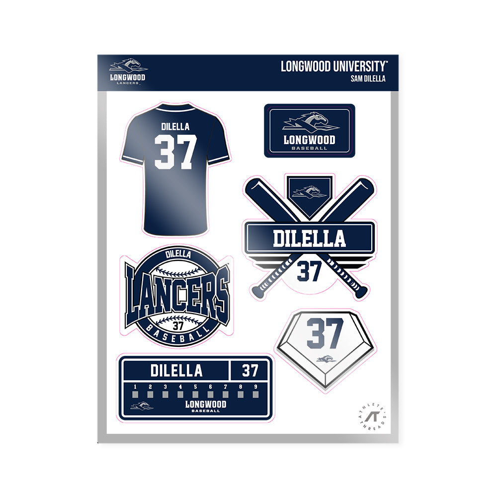 Longwood - NCAA Baseball : Sam DiLella - Sticker Sheet-0