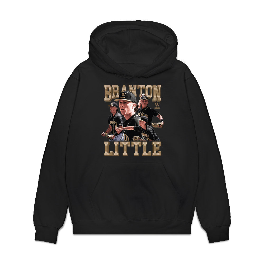 Wofford - NCAA Baseball : Branton Little - Collage Premium Hooded Sweatshirt-0