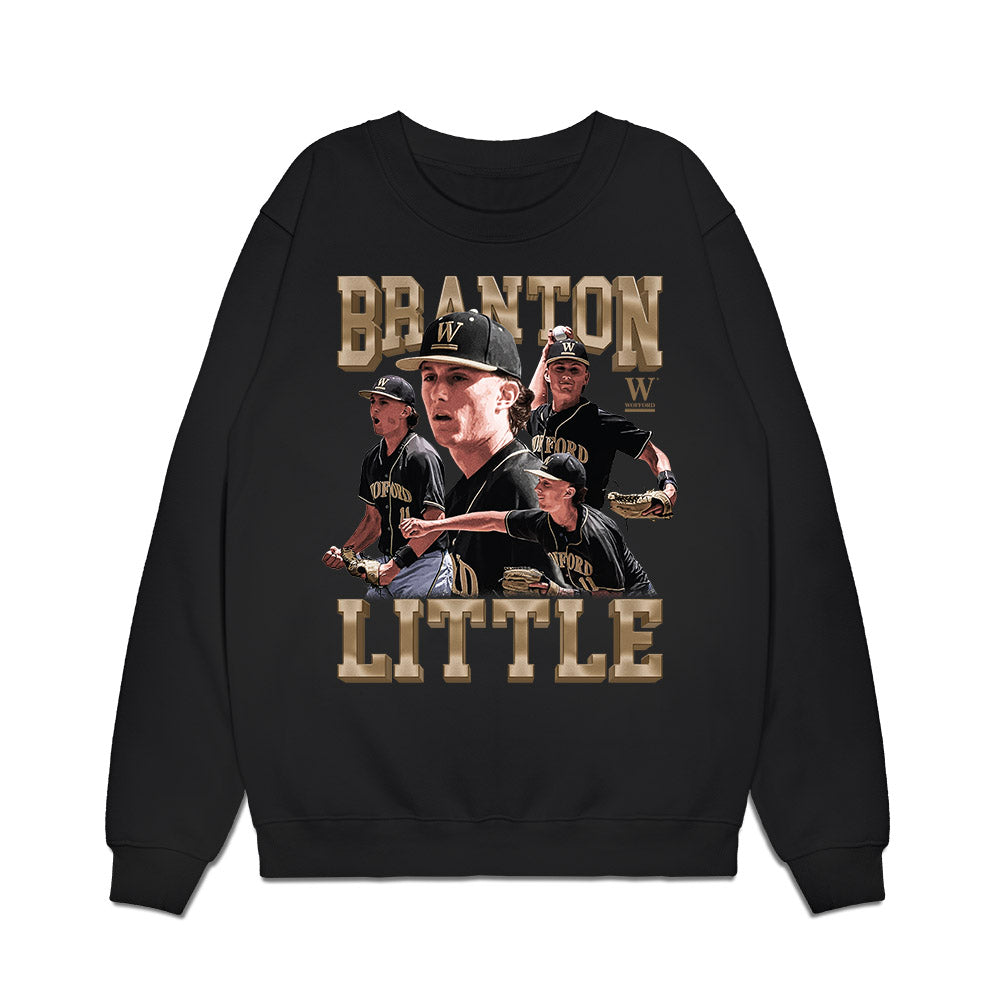 Wofford - NCAA Baseball : Branton Little - Collage Premium Crewneck Sweatshirt-0