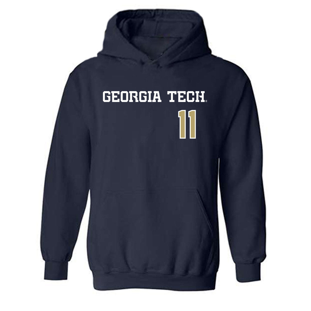 Georgia Tech - NCAA Baseball : Ryan Zuckerman - Hooded Sweatshirt-0