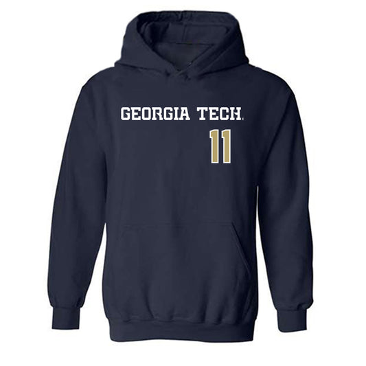 Georgia Tech - NCAA Baseball : Ryan Zuckerman - Hooded Sweatshirt-0