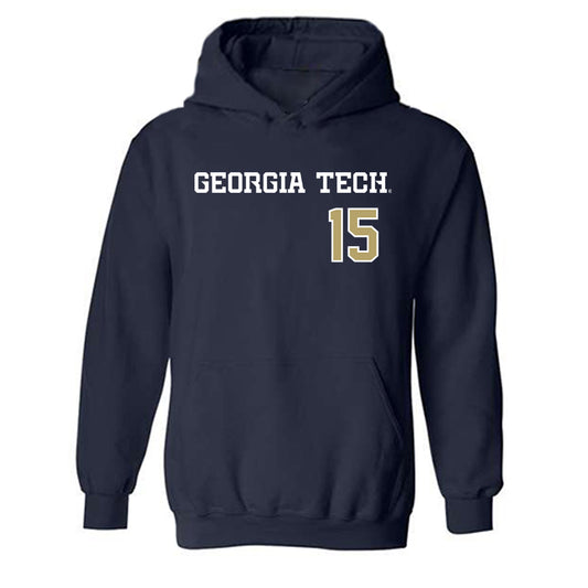 Georgia Tech - NCAA Baseball : Cooper Underwood - Hooded Sweatshirt-0