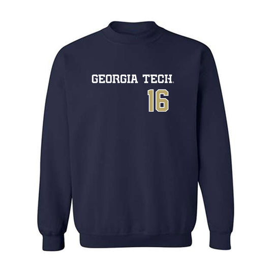 Georgia Tech - NCAA Baseball : Charlie Willcox - Crewneck Sweatshirt-0
