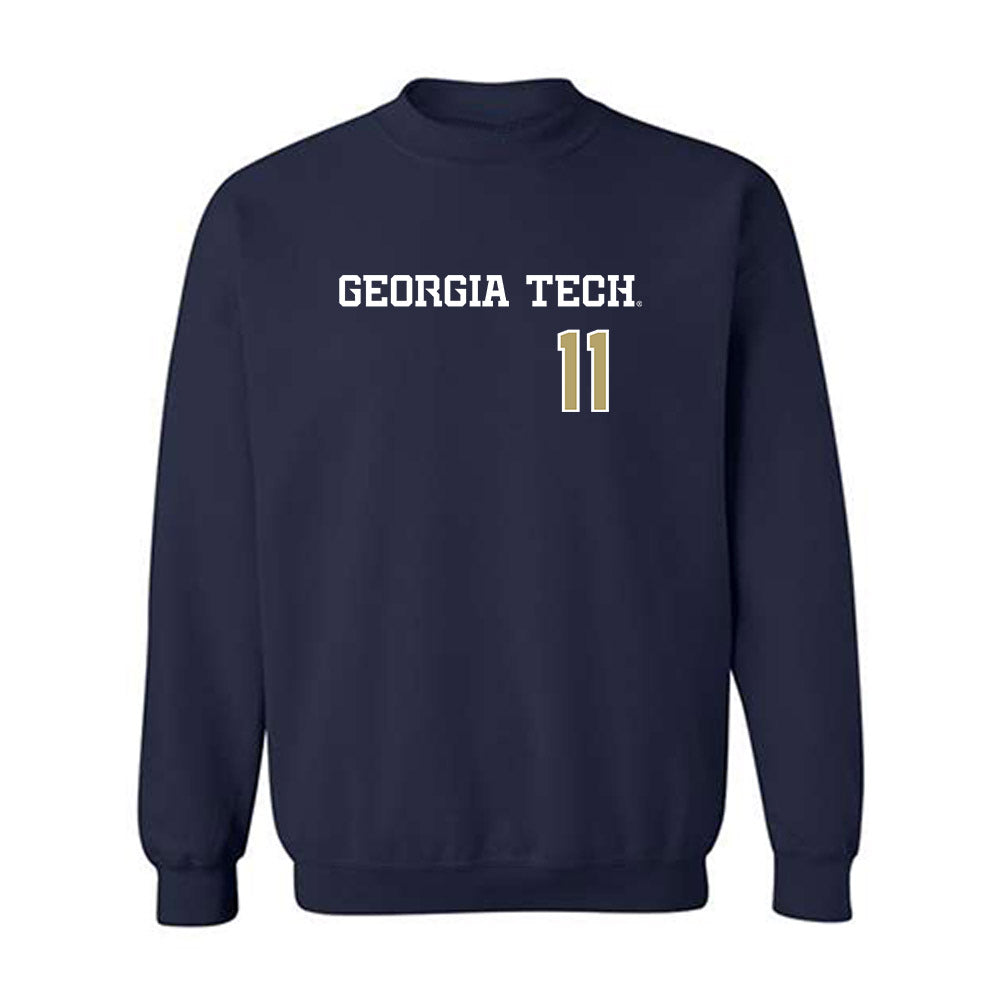Georgia Tech - NCAA Baseball : Ryan Zuckerman - Crewneck Sweatshirt-0