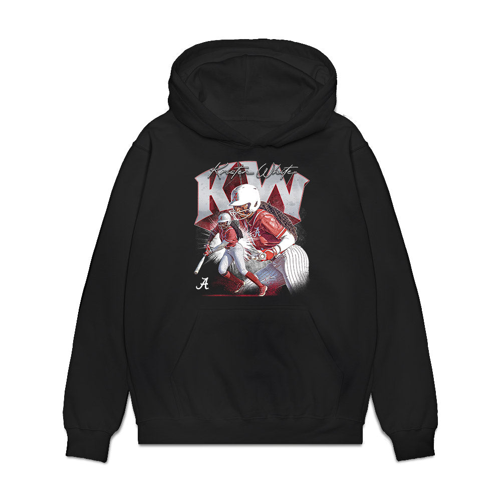 Alabama - NCAA Softball : Kristen White - Collage Premium Hooded Sweatshirt-0