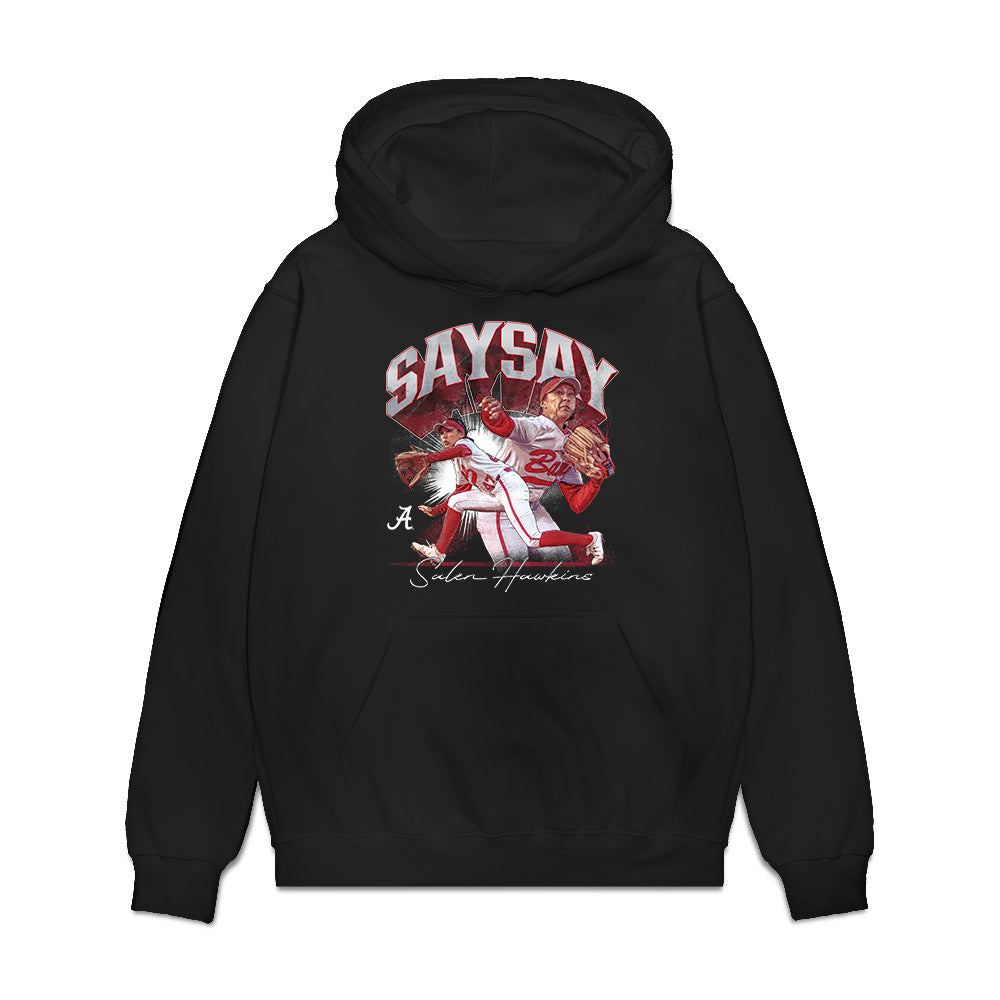 Alabama - NCAA Softball : Salen Hawkins - Collage Premium Hooded Sweatshirt-0