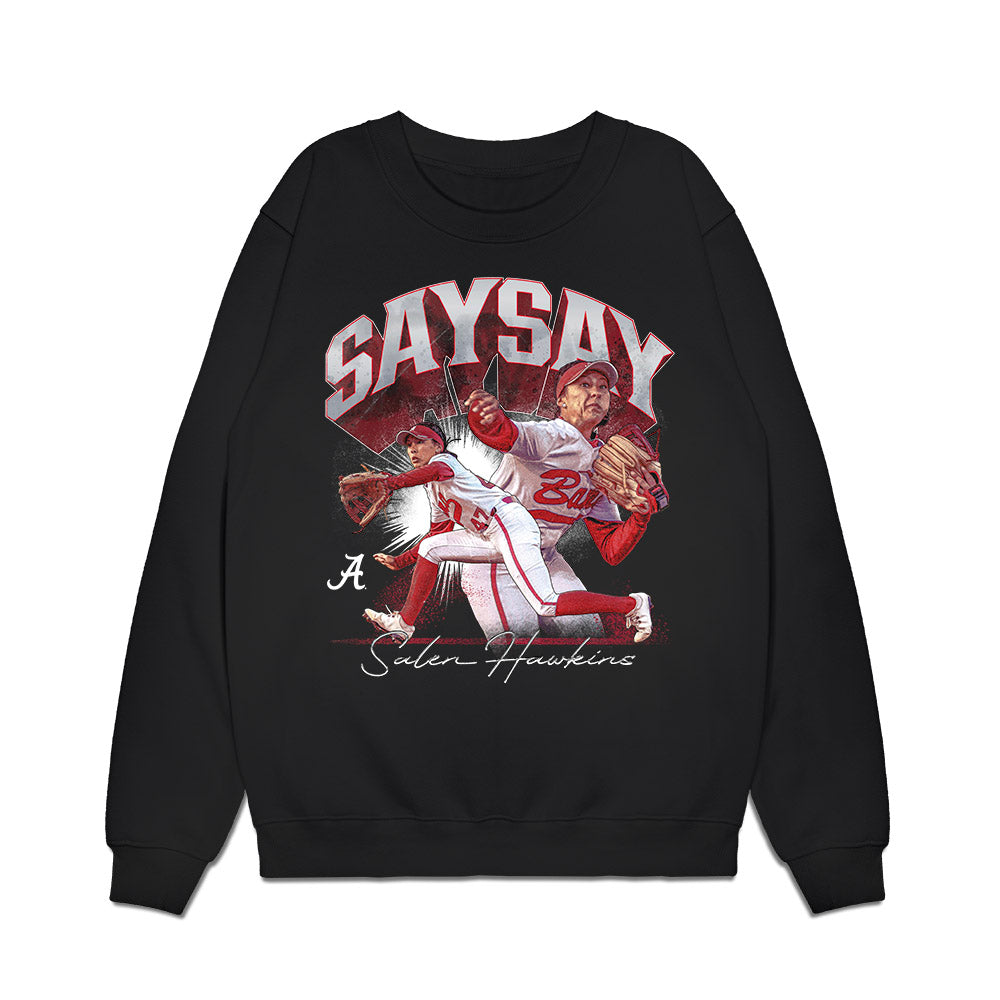 Alabama - NCAA Softball : Salen Hawkins - Collage Premium Crewneck Sweatshirt-0