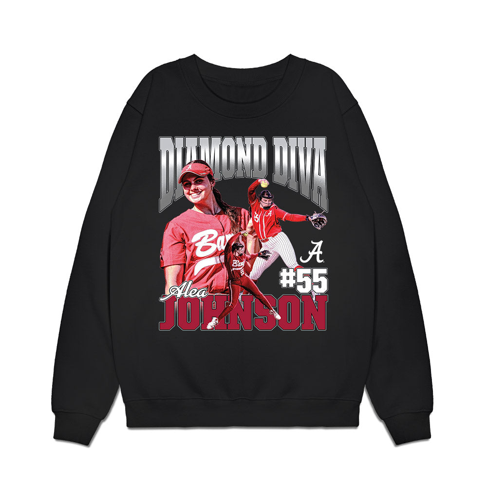 Alabama - NCAA Softball : Alea Johnson - Collage Premium Crewneck Sweatshirt-0