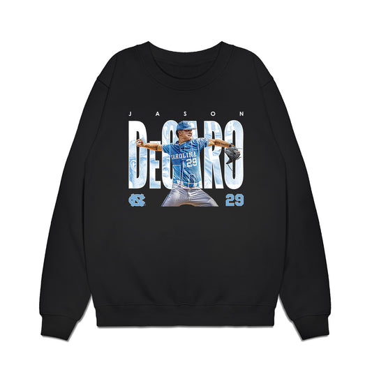 UNC - NCAA Baseball : Jason DeCaro - Collage Premium Crewneck Sweatshirt-0