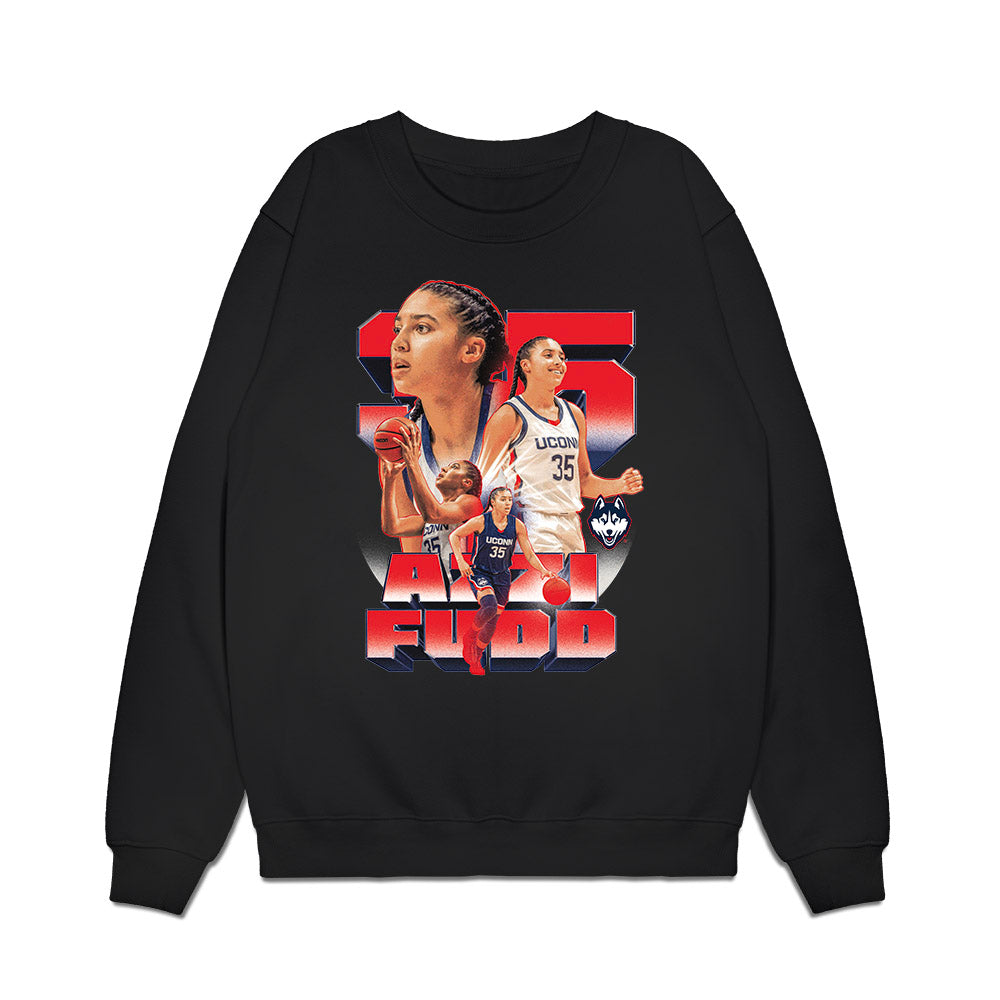 UConn - NCAA Women's Basketball : Azzi Fudd - Collage Premium Crewneck Sweatshirt-0