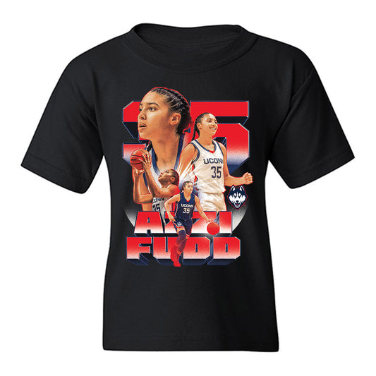 UConn - NCAA Women's Basketball : Azzi Fudd - Collage Youth T-Shirt-0