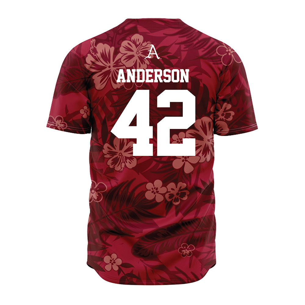 Arkansas - NCAA Baseball : Michael Anderson - Red Jersey-1