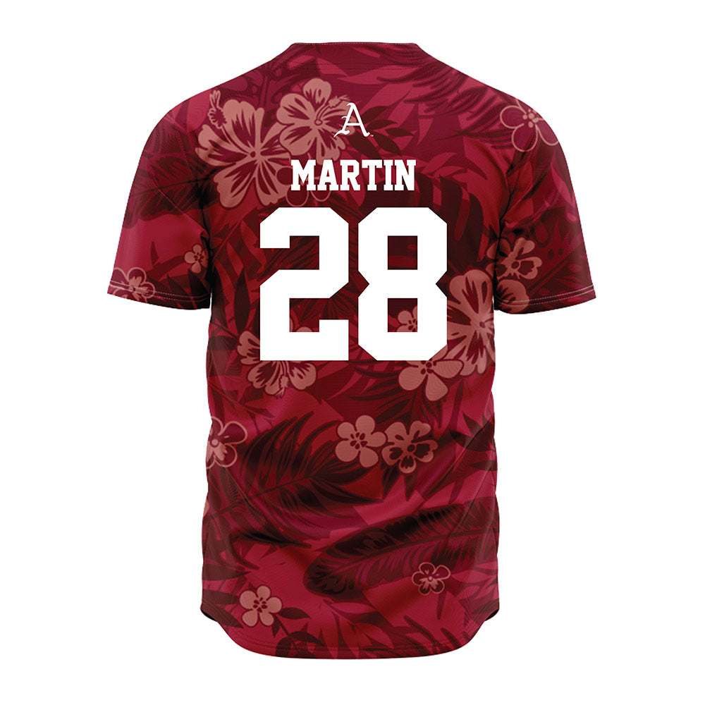 Arkansas - NCAA Baseball : Jordan Martin - Red Jersey-1
