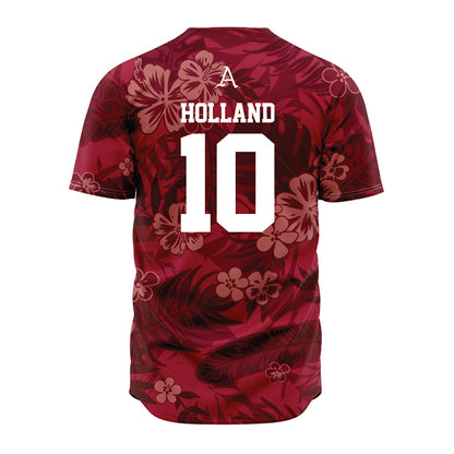 Arkansas - NCAA Baseball : Tyler Holland - Red Jersey-1