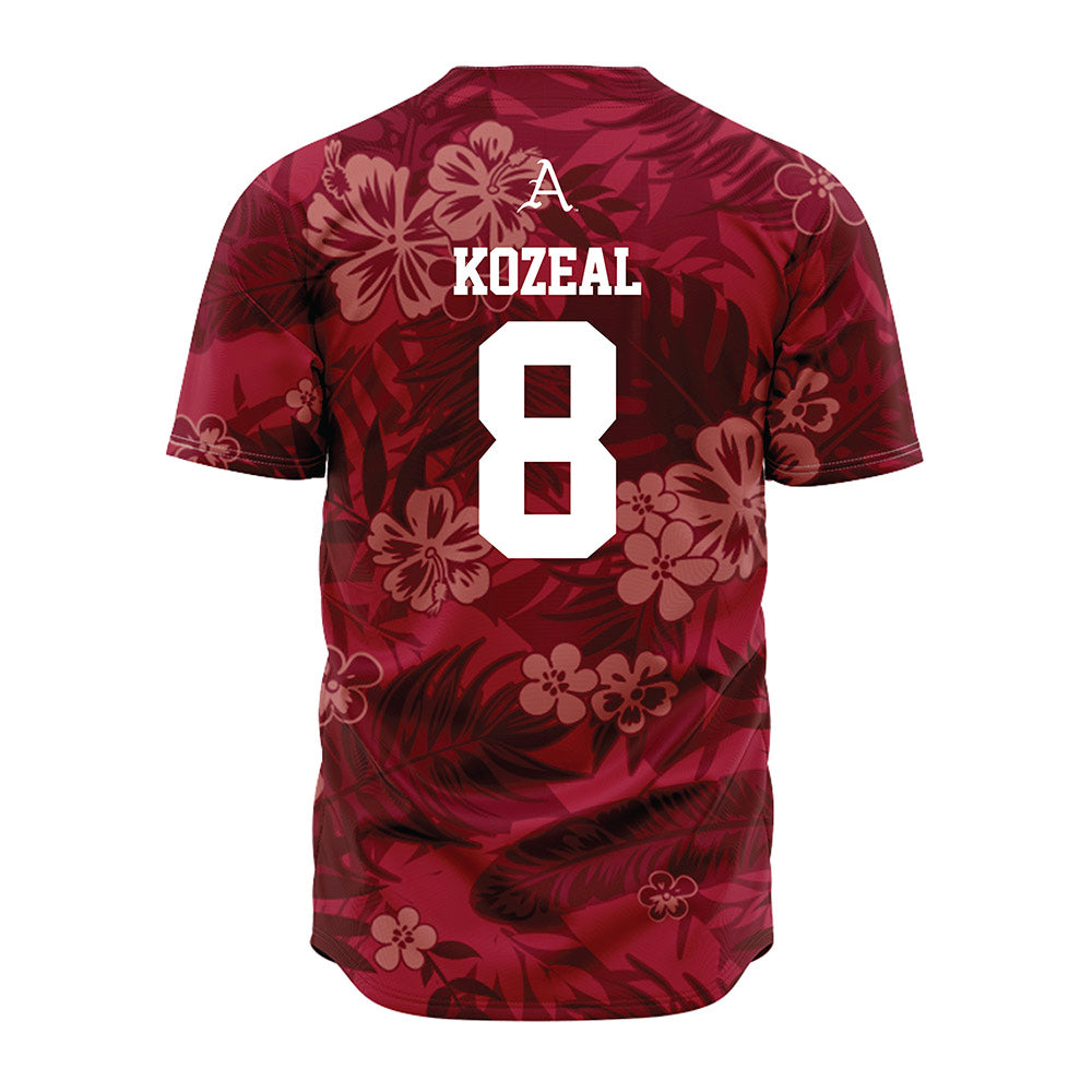 Arkansas - NCAA Baseball : Camden Kozeal - Red Jersey-1