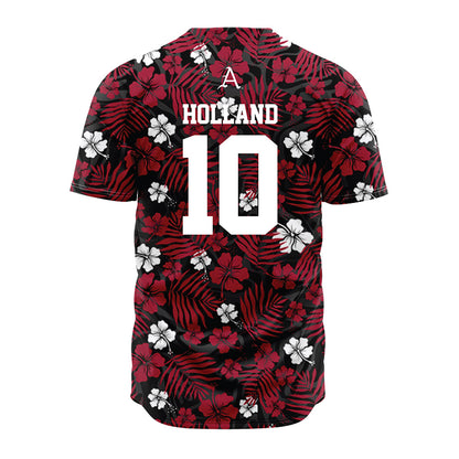 Arkansas - NCAA Baseball : Tyler Holland - Red Jersey-1
