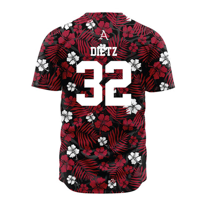 Arkansas - NCAA Baseball : Hunter Dietz - Red Jersey-1