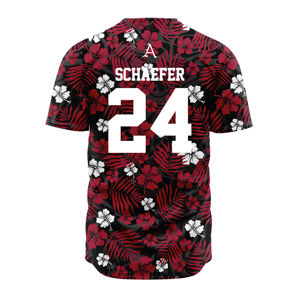 Arkansas - NCAA Baseball : Landon Schaefer - Red Jersey-1