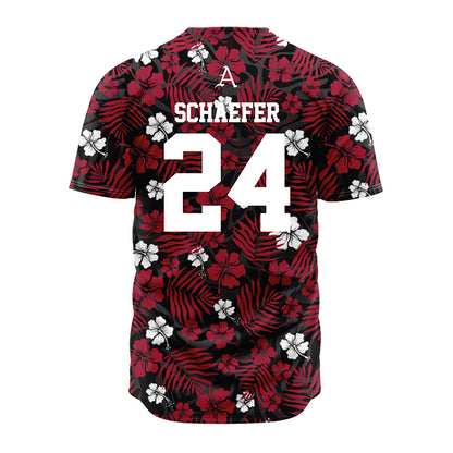 Arkansas - NCAA Baseball : Landon Schaefer - Red Jersey-1