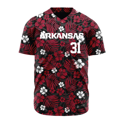 Arkansas - NCAA Baseball : Dylan Carter - Red Jersey-0