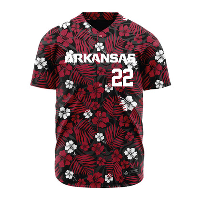 Arkansas - NCAA Baseball : Logan Maxwell - Red Jersey-0