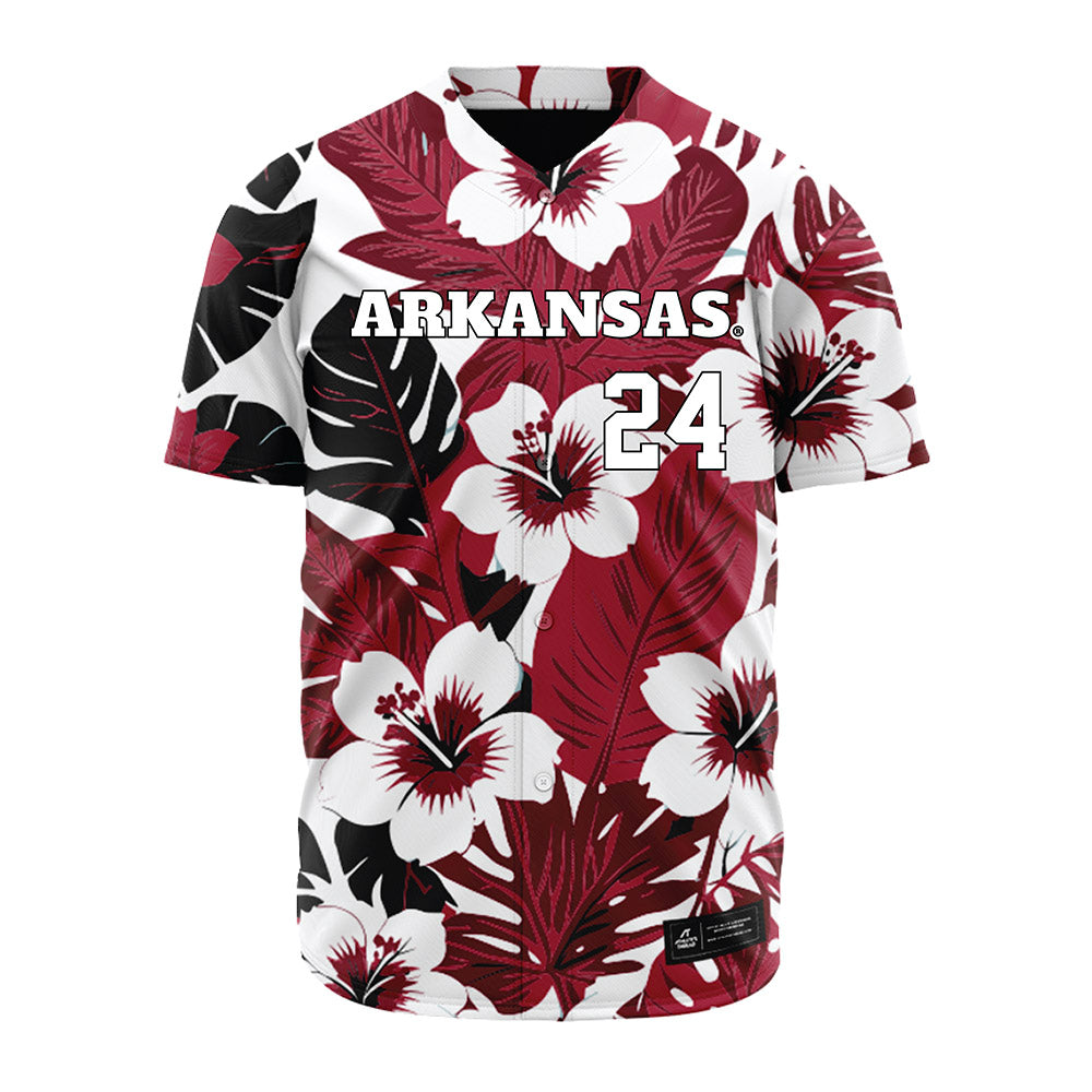 Arkansas - NCAA Baseball : Landon Schaefer - Aloha Jersey-0