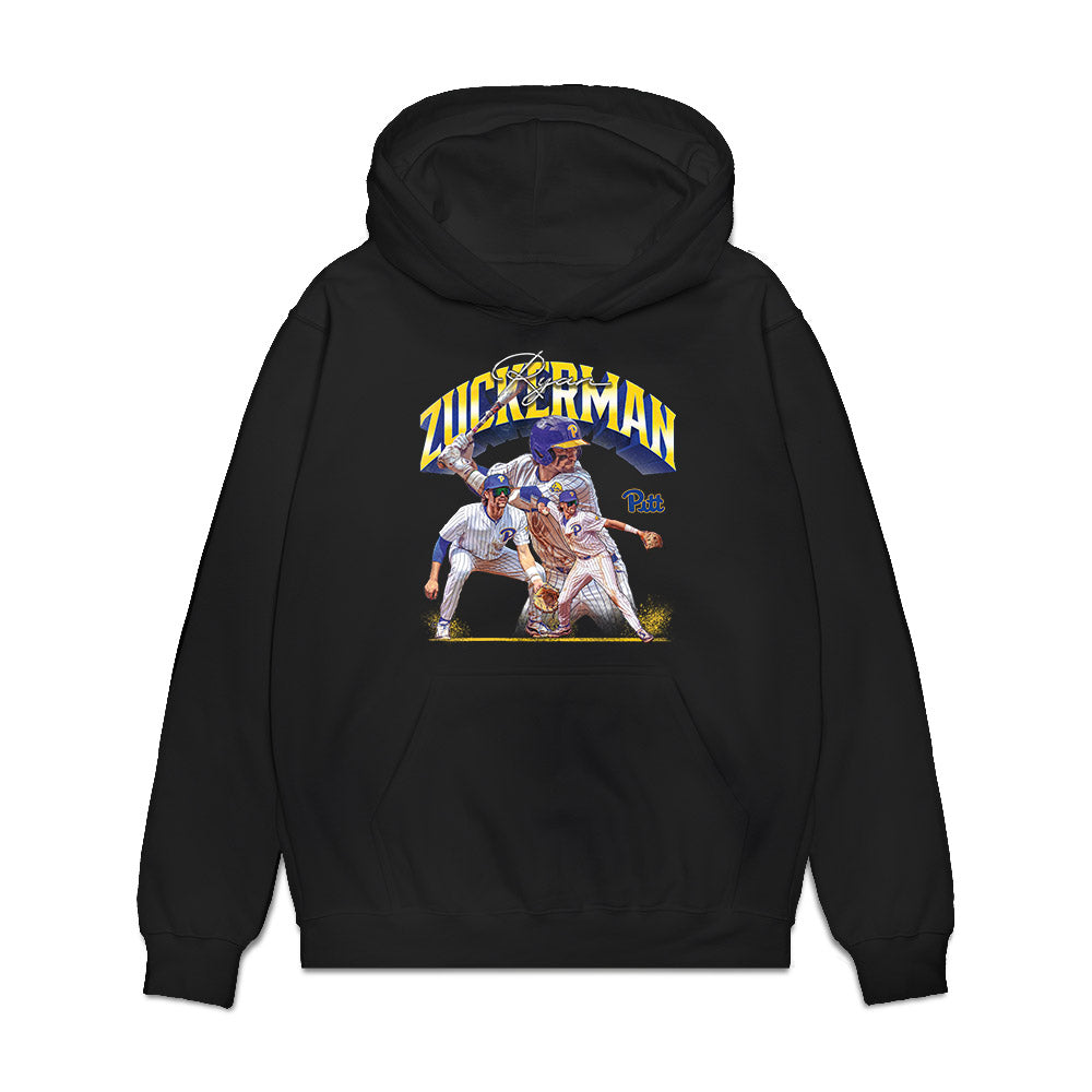 Pittsburgh - NCAA Baseball : Ryan Zuckerman - Collage Premium Hooded Sweatshirt-0