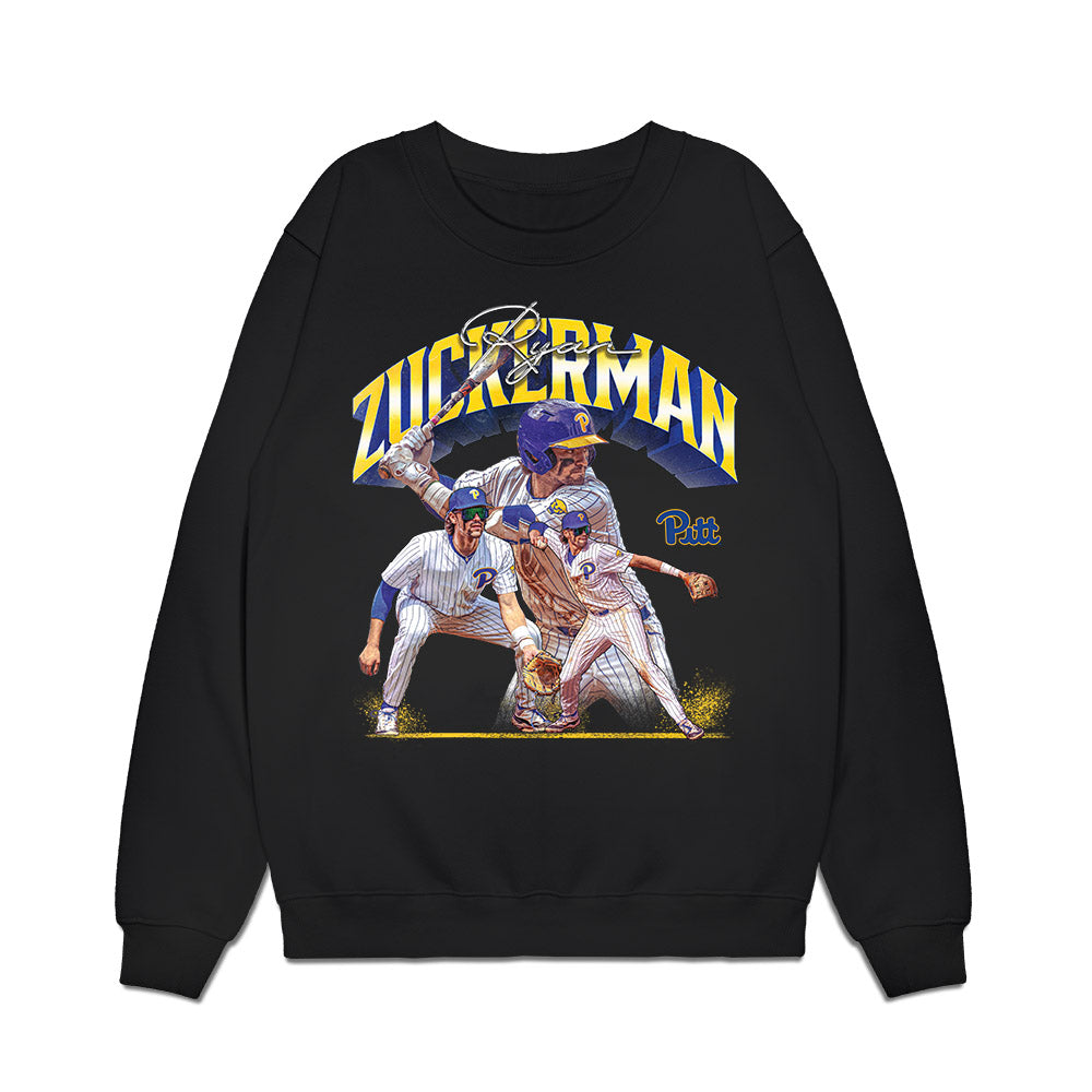 Pittsburgh - NCAA Baseball : Ryan Zuckerman - Collage Premium Crewneck Sweatshirt-0