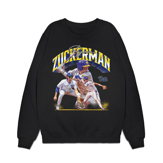 Pittsburgh - NCAA Baseball : Ryan Zuckerman - Collage Premium Crewneck Sweatshirt-0