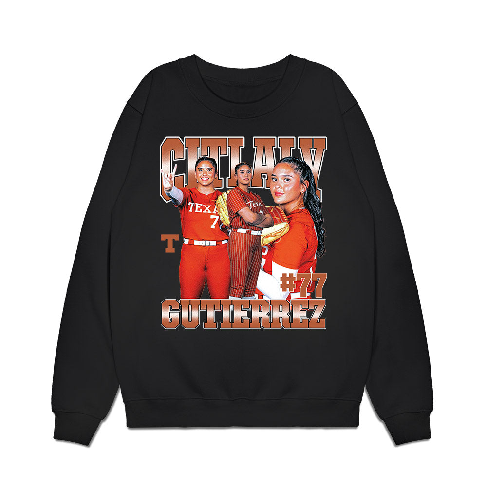 Texas - NCAA Softball : Citlaly Gutierrez - Collage Premium Crewneck Sweatshirt-0